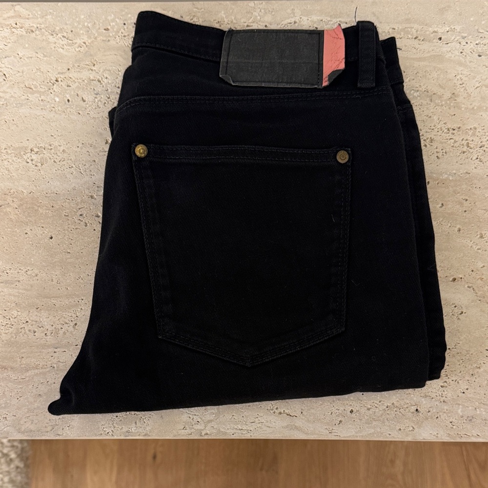 Acne Studios Black Slim Straight Jeans for Men